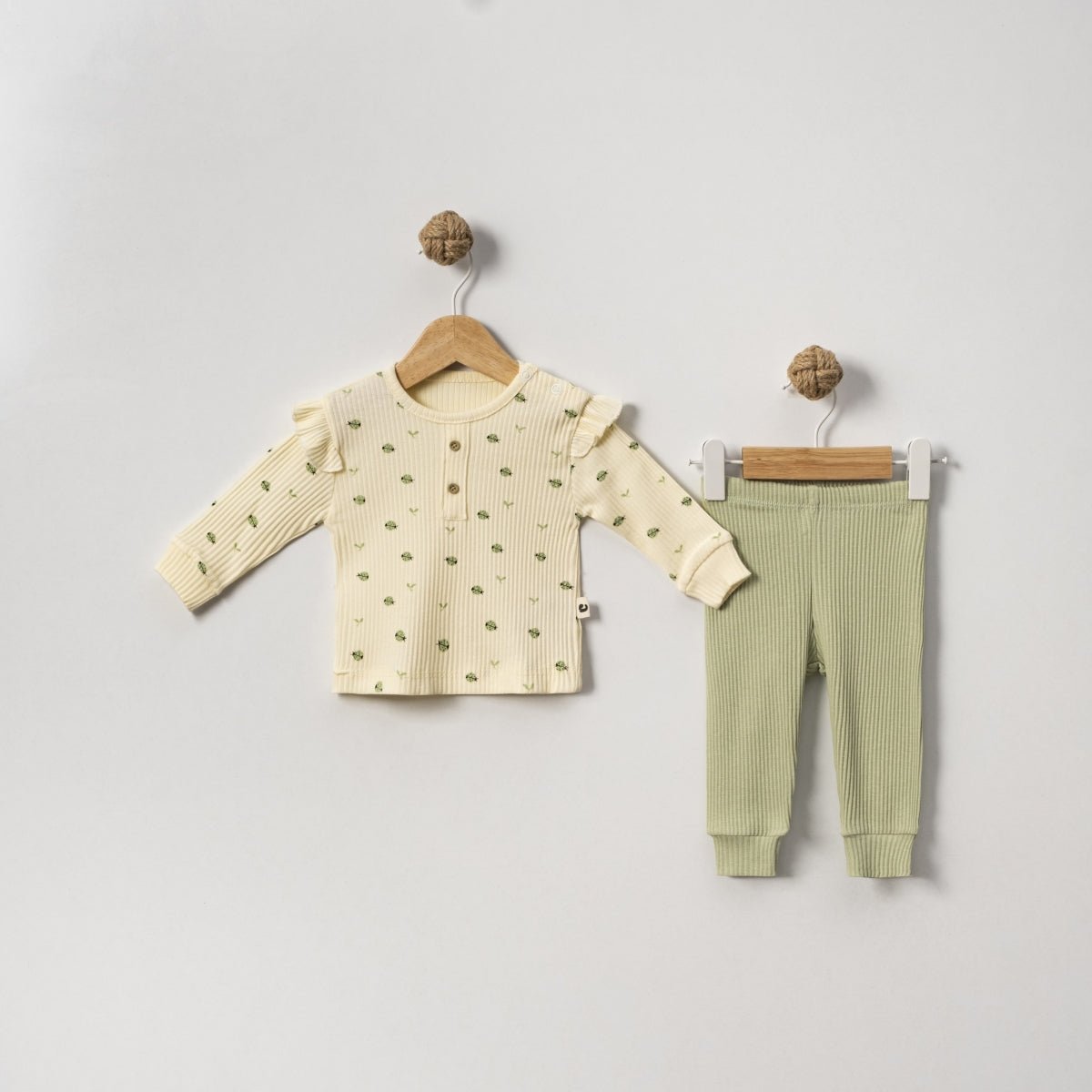 🌿 Minik Filiz Ribana Kız Bebek Takımı