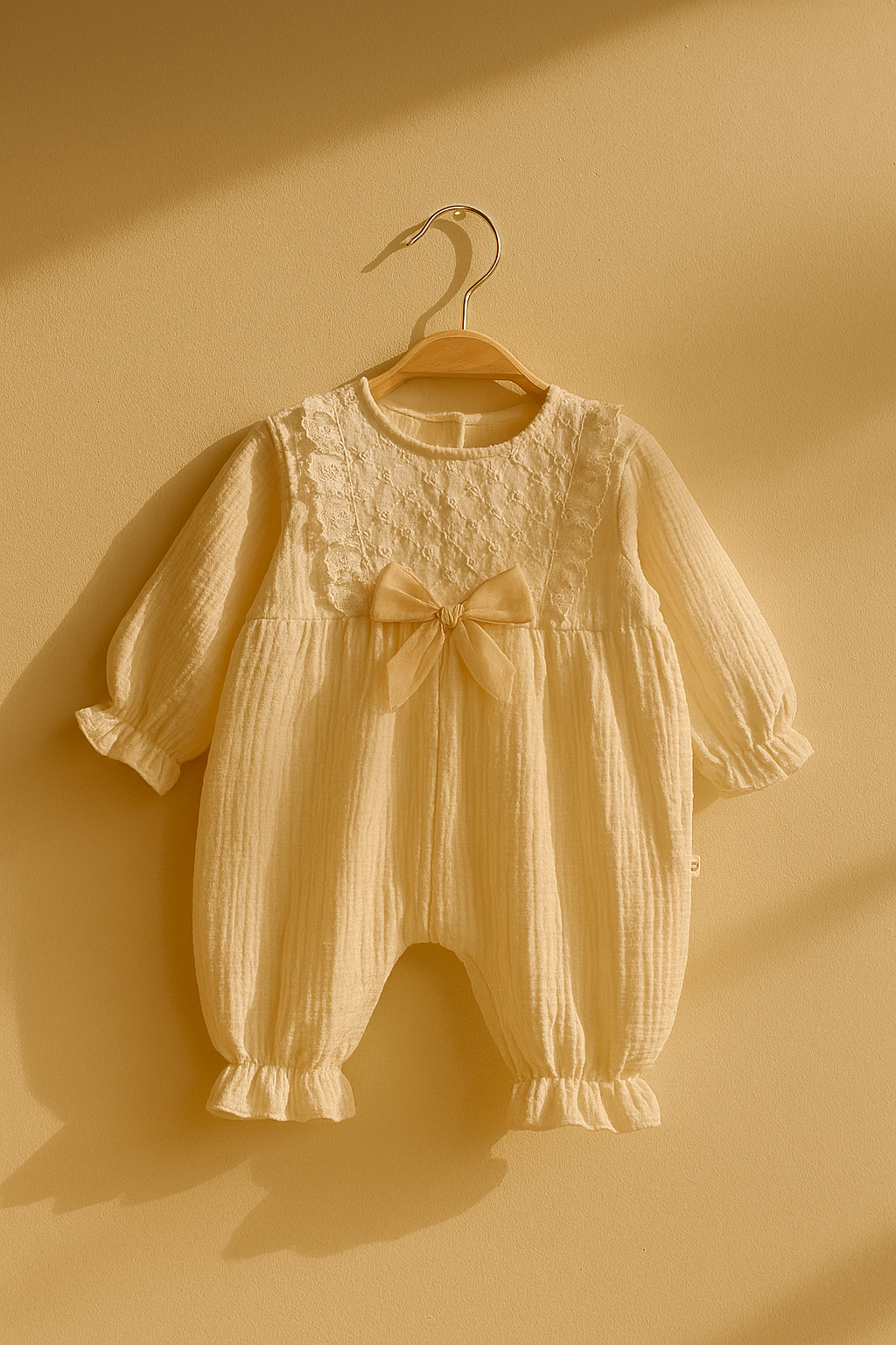 KIZ BEBEK FİYONK DETAYLI BEBE TULUM