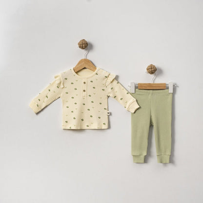 🌿 Minik Filiz Ribana Kız Bebek Takımı