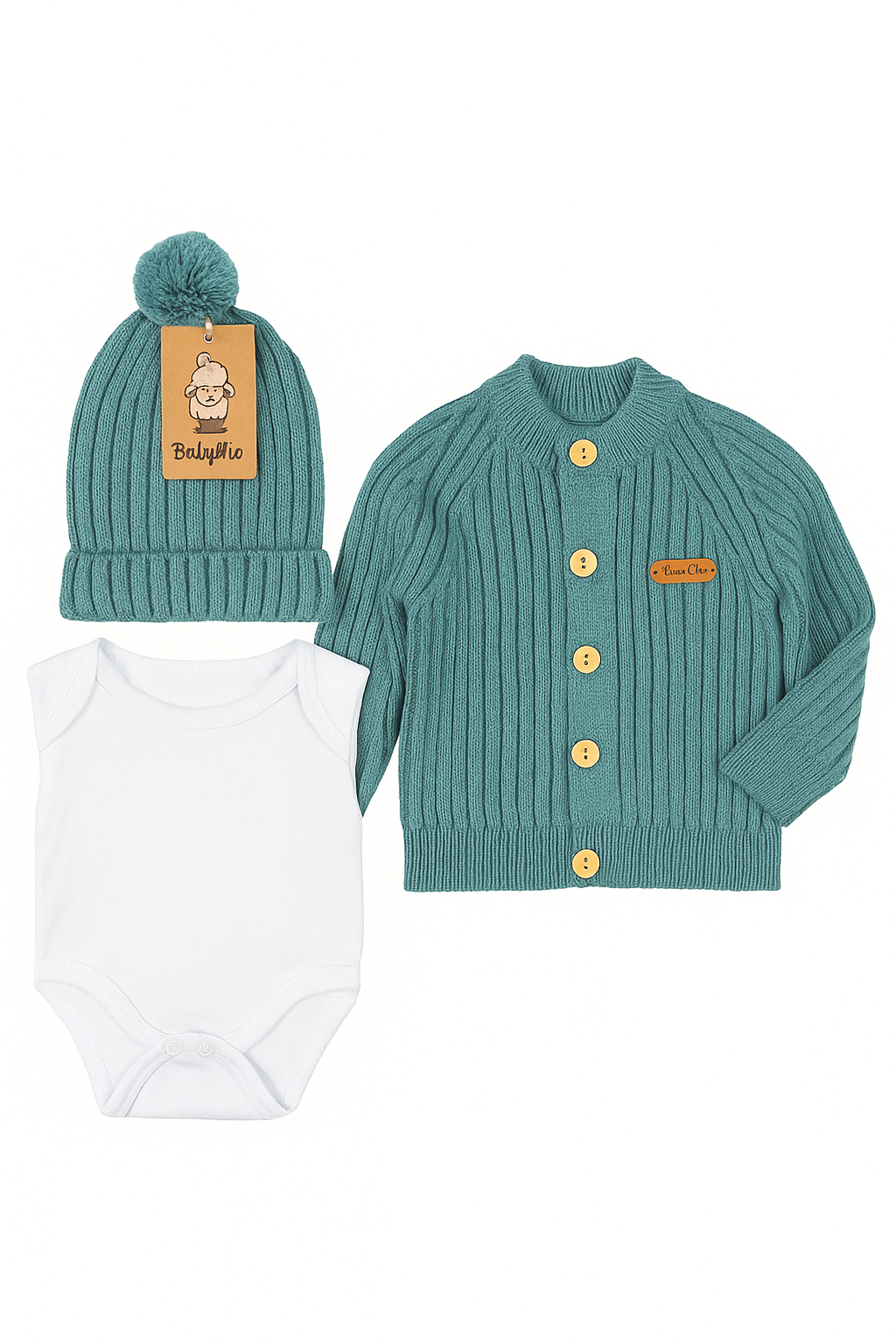 ARMA DETAYLI TRİKO 4'LÜ BEBEK SETİ