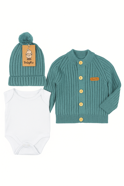 ARMA DETAYLI TRİKO 4'LÜ BEBEK SETİ