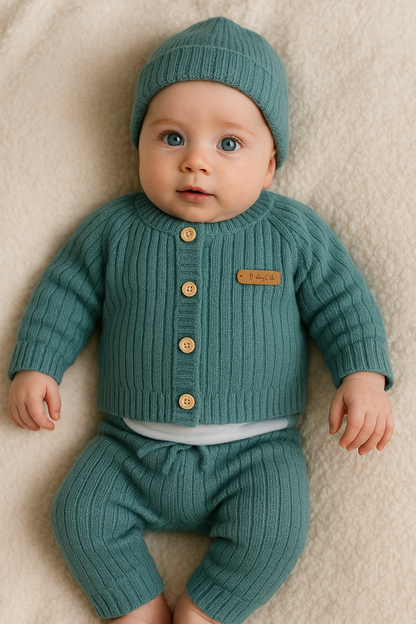 ARMA DETAYLI TRİKO 4'LÜ BEBEK SETİ