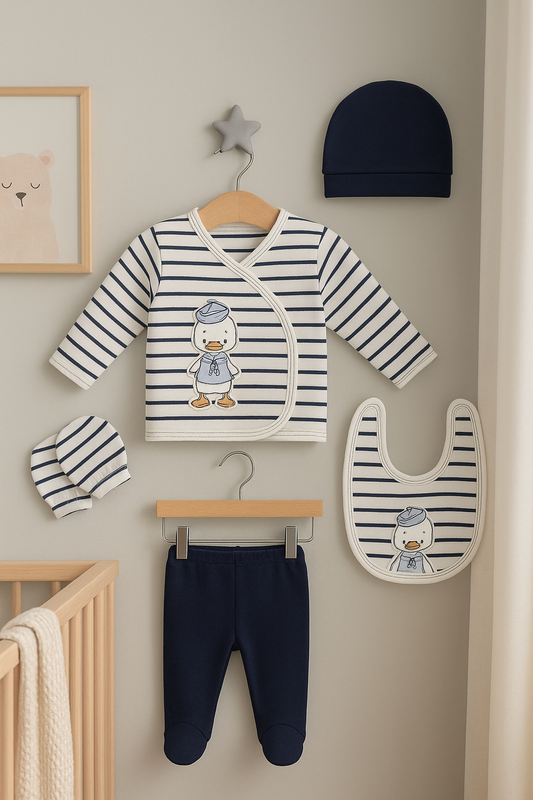 🐤 Matrosenente 5-teiliges Premium-Babyset ⚓