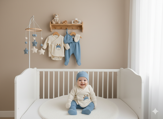 Blaues Giraffenlächeln 5-teiliges Bodysuit-Set 🦒