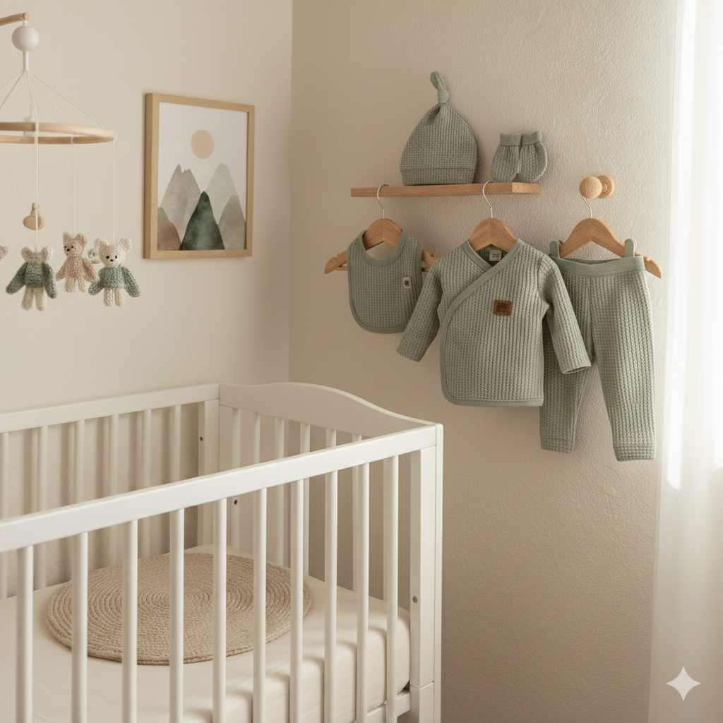 🌿 5-teiliges Baumwollwaffel-Set – 0-3 Monate 🌿