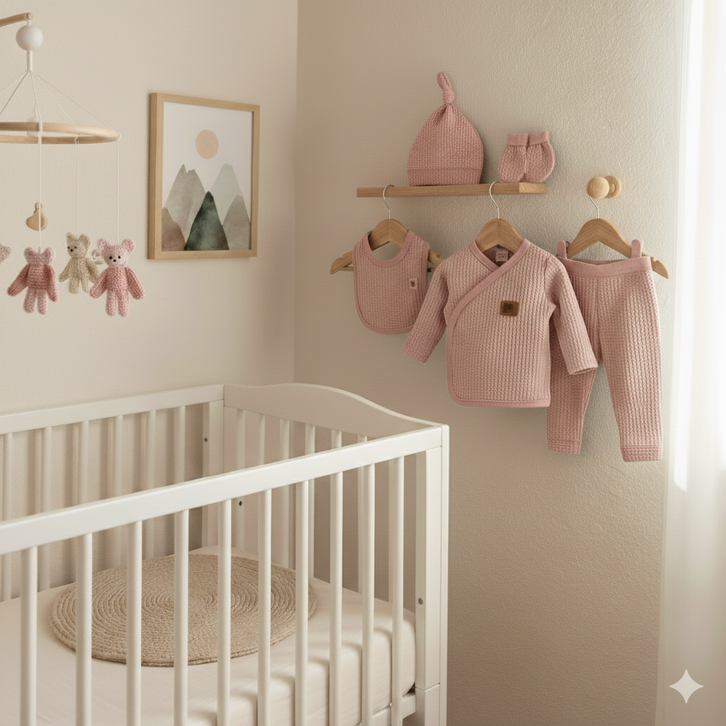 🌿 5-teiliges Baumwollwaffel-Set – 0-3 Monate 🌿