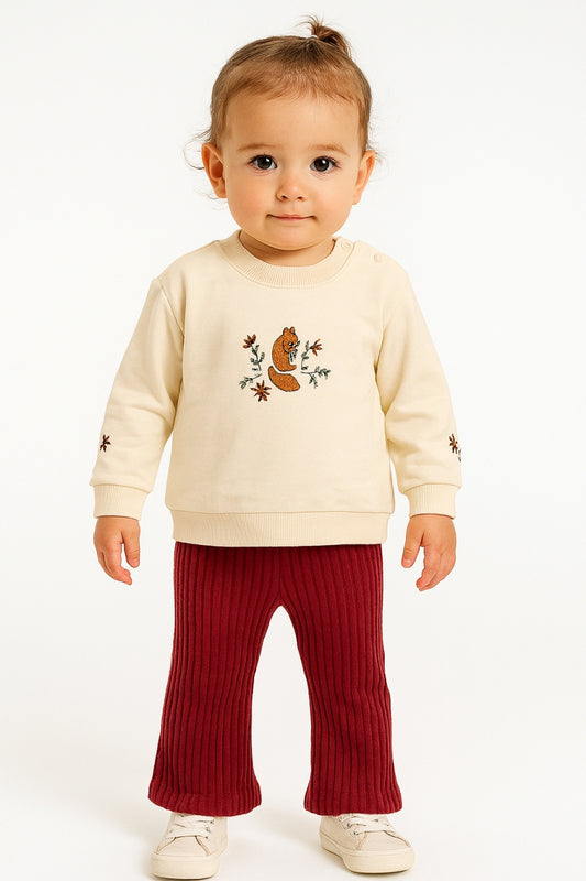 SİNCAP NAKIŞLI PENYE  2'Lİ KIZ ÇOCUK TAKIMI