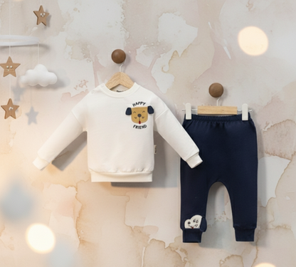 HAPPY FRİEND NAKIŞLI PENYE BEBE TAKIMI