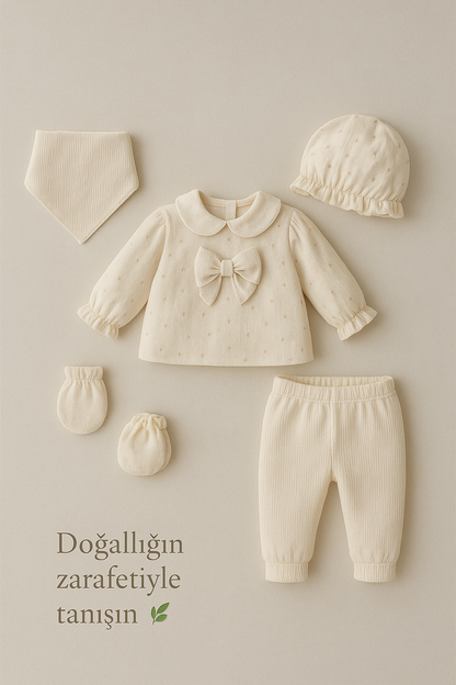 Elegance Bow 5’li Premium Bebek Yenidoğan Seti