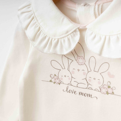 LOVE MOM ORGANİK 2'Lİ KIZ BEBEK TAKIMI