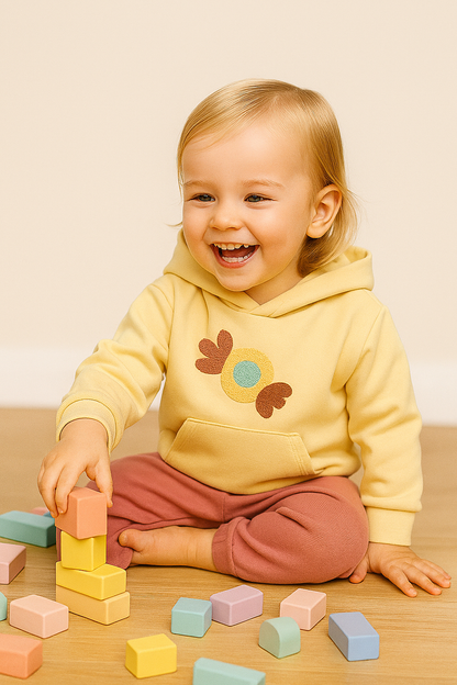 KAKTÜS TEMALI KANGURU CEPLİ KAPÜŞONLU TAKIM