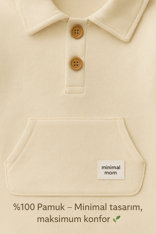 Animal Man Yakalı ikili Pamuk Penye Bebek Takımı