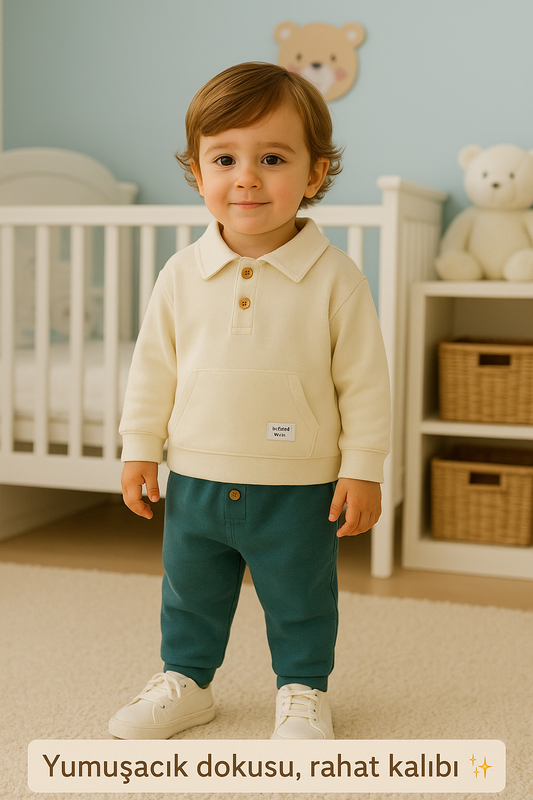 ANİMAL MAN YAKALI İKİLİ PENYE BEBEK TAKIM