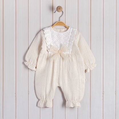 KIZ BEBEK FİYONK DETAYLI BEBE TULUM