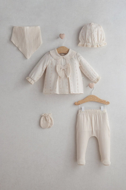 Elegance Bow 5’li Premium Bebek Yenidoğan Seti