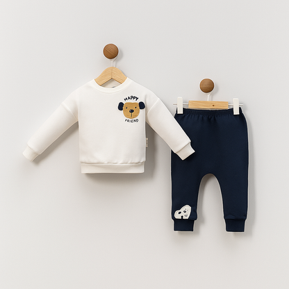 HAPPY FRİEND NAKIŞLI PENYE BEBE TAKIMI