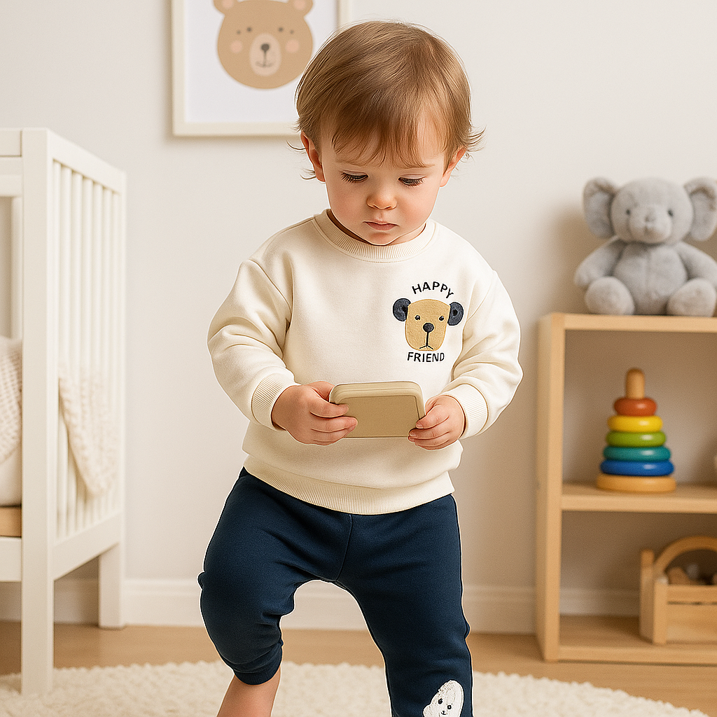 HAPPY FRİEND NAKIŞLI PENYE BEBE TAKIMI