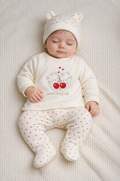 Lovely Kitty Hearts 3’lü Bebek Takım Seti