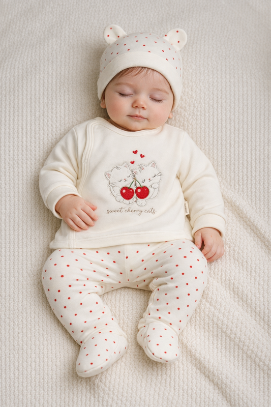 Lovely Kitty Hearts 3’lü Bebek Takım Seti